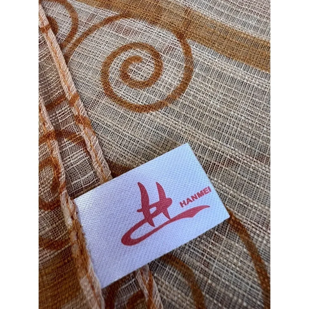 Hanmei Beige Orange Floral Scarf 63